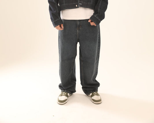 Faded Dark Blue Denim